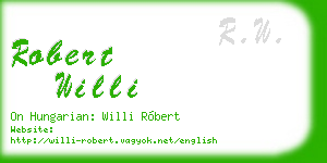 robert willi business card
